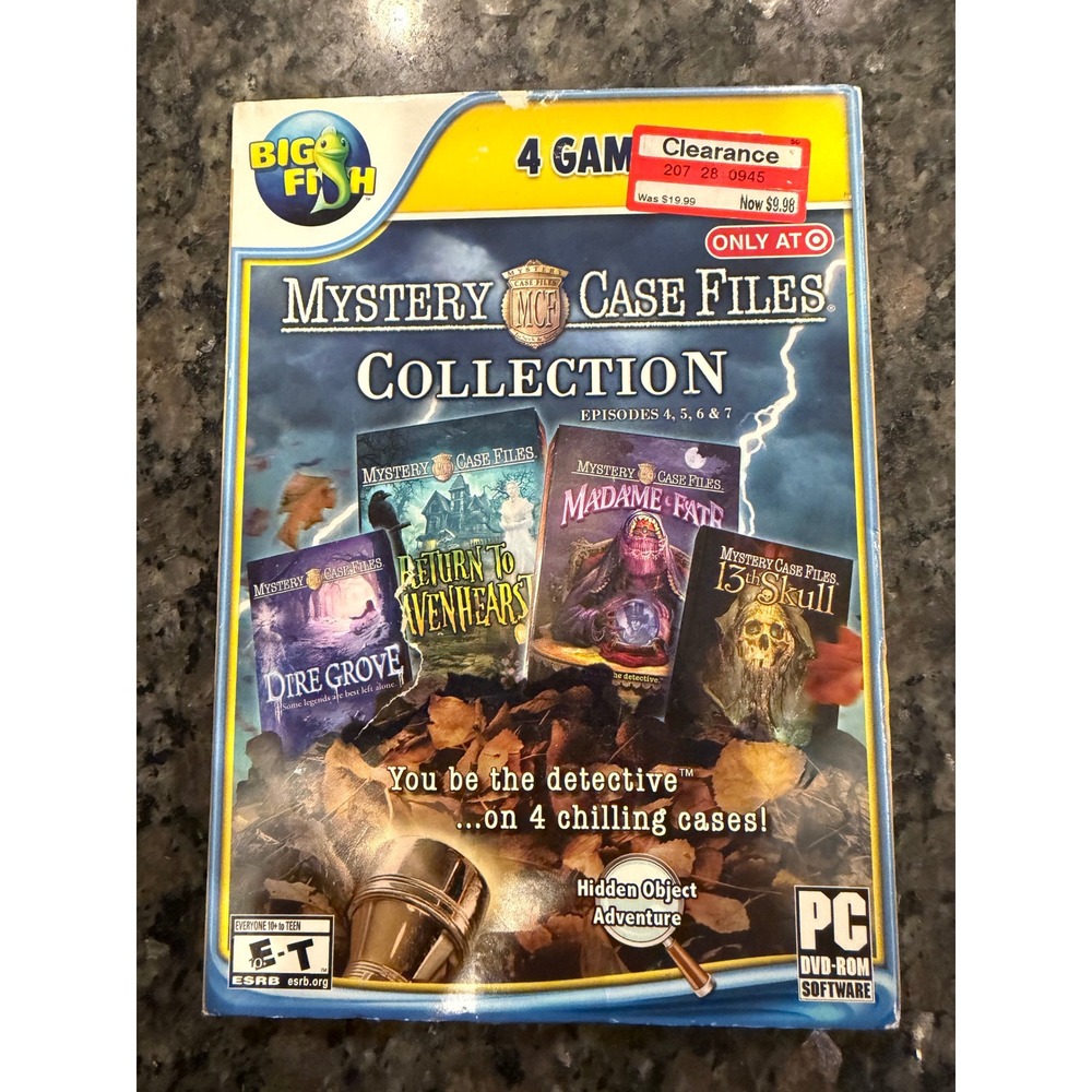 Mystery Case Files Collection 4 Games PC DVD Madame Fate Ravenhearst Dire Grove
